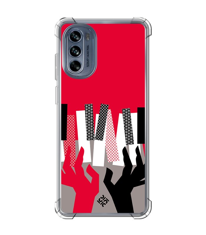 Funda Antigolpe [ Motorola Moto G62 5G ] Diseño Música [ Tocando el Piano ] Esquina Reforzada Silicona 1.5mm