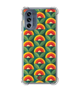 Funda Antigolpe [ Motorola Moto G62 5G ] Dibujos Retro [ Diseño Flor - Retro ] Esquina Reforzada Silicona