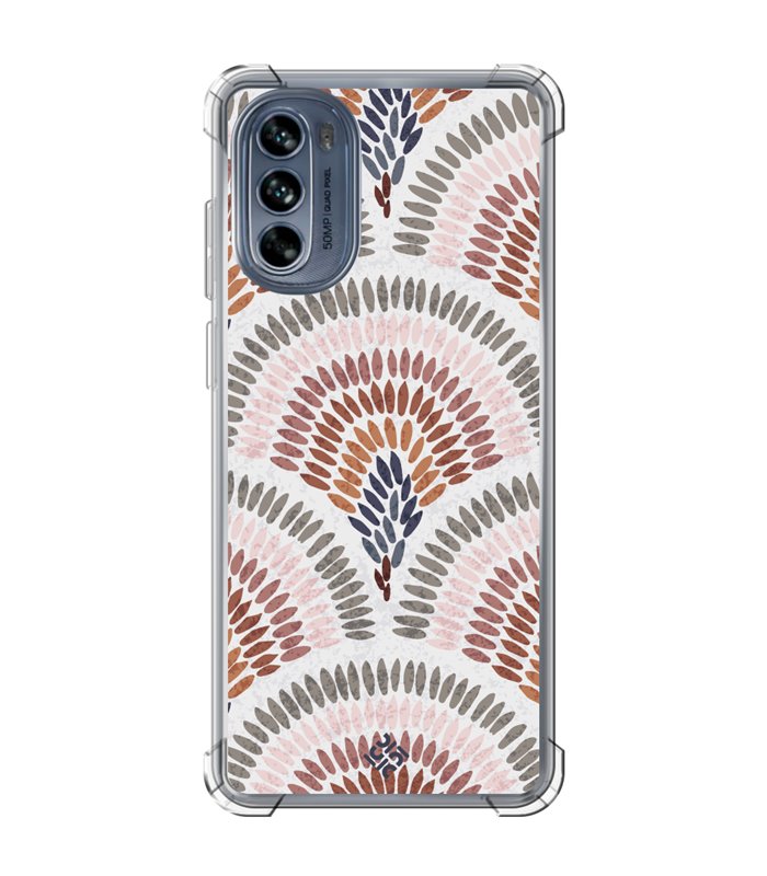 Funda Antigolpe [ Motorola Moto G62 5G ] Dibujo Tendencias [ Diseño Mosaico ] Esquina Reforzada Silicona 1.5mm