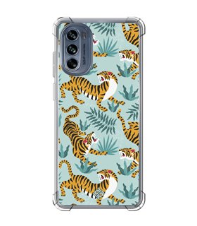 Funda Antigolpe [ Motorola Moto G62 5G ] Dibujo Tendencias [ Estampado de Tigres ] Esquina Reforzada Silicona 1.5mm 