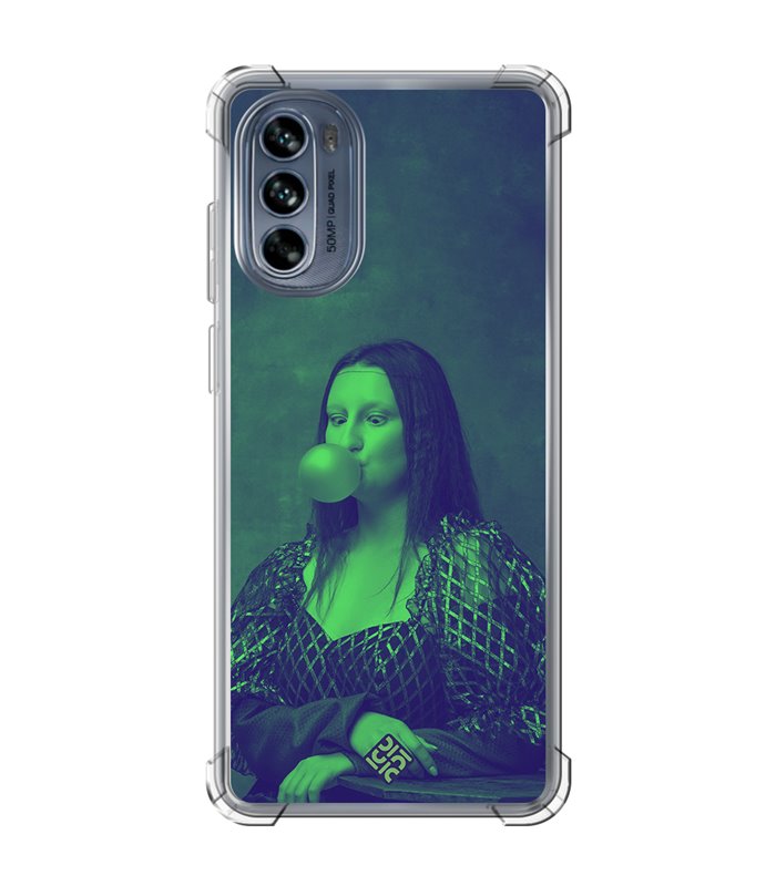 Funda Antigolpe [ Motorola Moto G62 5G ] Dibujo Auténtico [ Mona Lisa Moderna ] Esquina Reforzada Silicona 1.5mm 