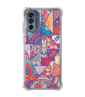 Funda Antigolpe [ Motorola Moto G62 5G ] Dibujo Auténtico [ Mosaico Vidriera Mandala ] Esquina Reforzada 1.5