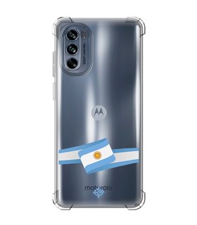 Funda Antigolpe [ Motorola Moto G62 5G ] Bandera Paises [ Bandera Argentina ] Esquina Reforzada Silicona 1.5mm