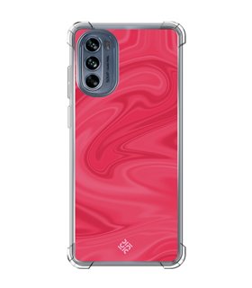 Funda Antigolpe [ Motorola Moto G62 5G ] Color del Año Magenta [ Seda - Patrón de Seda ] Esquina Reforzada Silicona 1.5mm