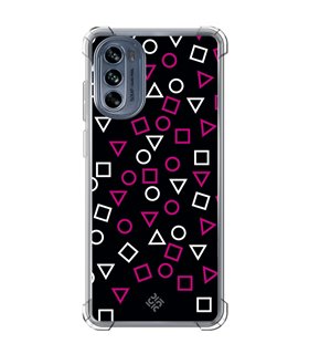 Funda Antigolpe [ Motorola Moto G62 5G ] Squid Game [Símbolos Mix] Esquina Reforzada Silicona 1.5mm