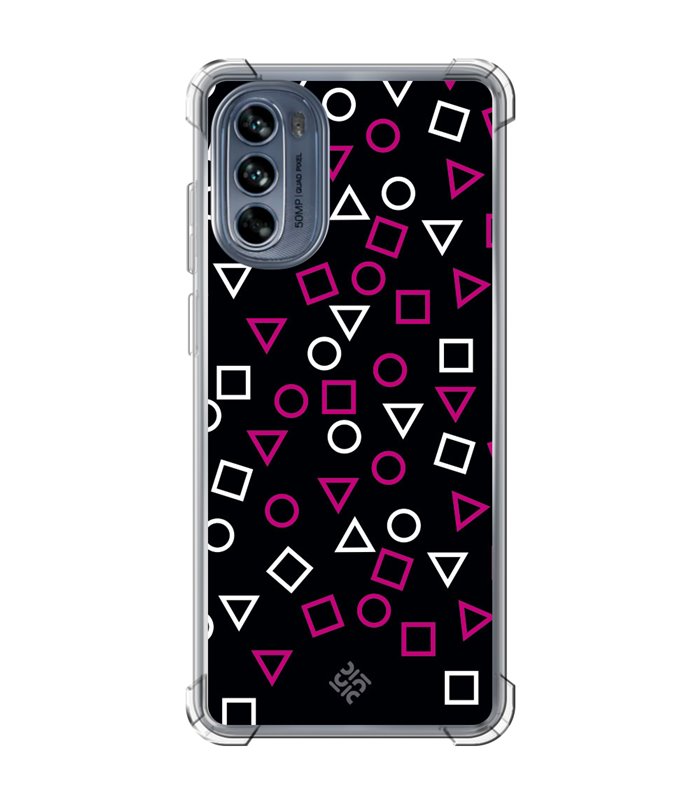 Funda Antigolpe [ Motorola Moto G62 5G ] Squid Game [Símbolos Mix] Esquina Reforzada Silicona 1.5mm