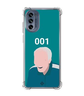 Funda Antigolpe [ Motorola Moto G62 5G ] Squid Game [Jugador Número 001] Esquina Reforzada Silicona 1.5mm