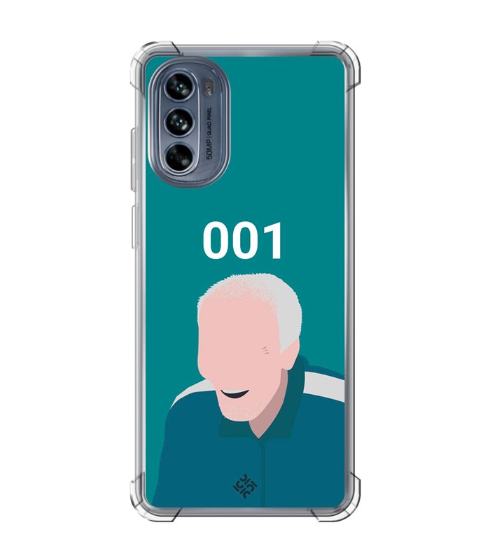 Funda Antigolpe [ Motorola Moto G62 5G ] Squid Game [Jugador Número 001] Esquina Reforzada Silicona 1.5mm