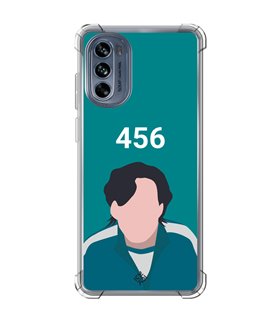 Funda Antigolpe [ Motorola Moto G62 5G ] Squid Game [Jugador Número 456] Esquina Reforzada Silicona 1.5mm