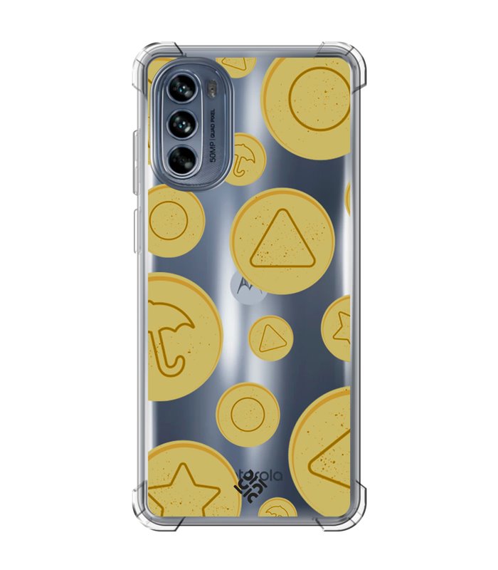 Funda Antigolpe [ Motorola Moto G62 5G ] Squid Game [Galletas Dalgona Candy] Esquina Reforzada Silicona 1.5mm