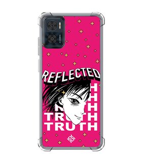 Funda Antigolpe [ Motorola Moto E22 ] Dibujos Frikis [ Chica Manga Reflected Truth ] Esquina Reforzada 1.5mm