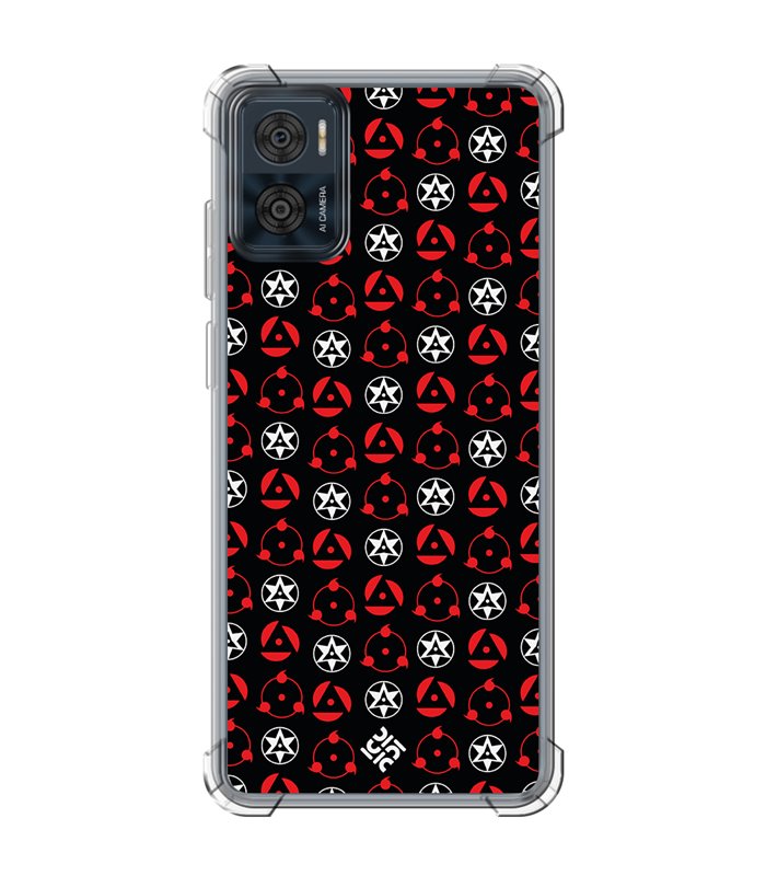 Funda Antigolpe [ Motorola Moto E22 ] Dibujos Frikis [ Ojos Sharingan ] Esquina Reforzada Silicona 1.5mm