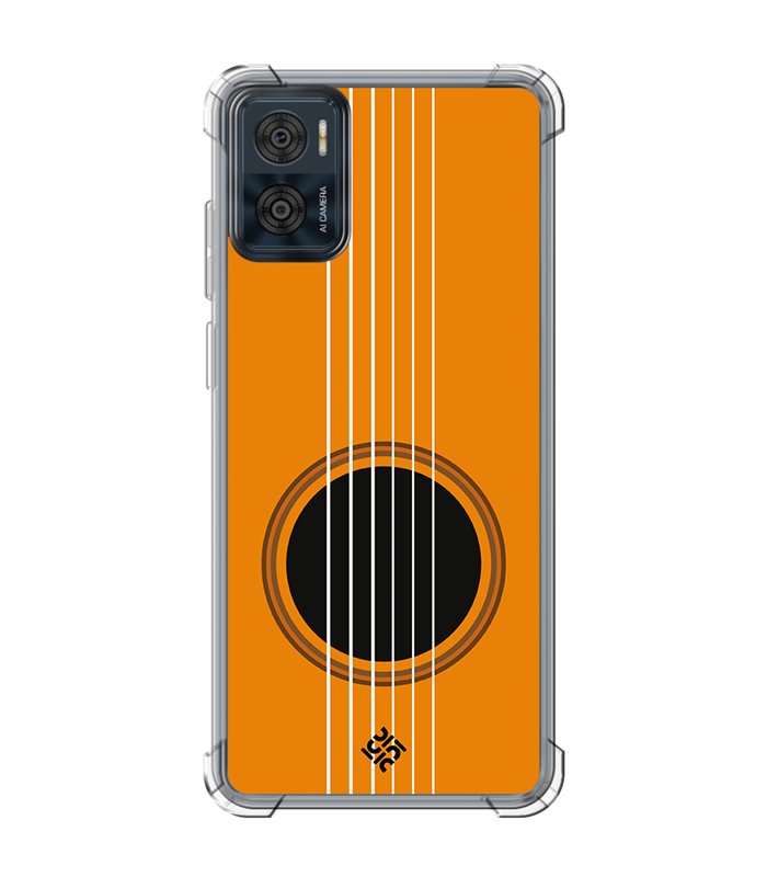 Funda Antigolpe [ Motorola Moto E22 ] Diseño Música [ Caja de Resonancia Guitarra ] Esquina Reforzada 1.5