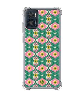 Funda Antigolpe [ Motorola Moto E22 ] Dibujos Retro [ Tercer Ojo - Caleidoscopio ] Esquina Reforzada Silicona