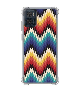 Funda Antigolpe [ Motorola Moto E22 ] Dibujo Tendencias [ Patron Geométrico ] Esquina Reforzada Silicona 1.5mm