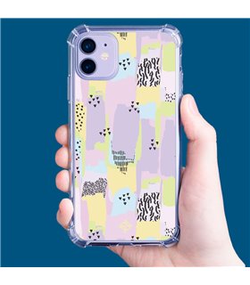 Funda Antigolpe [ Motorola Moto E22 ] Dibujo Tendencias [ Patron Pinceladas Coloridas Con Estampado ] Reforzada