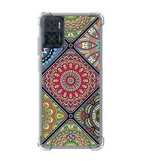 Funda Antigolpe [ Motorola Moto E22 ] Dibujo Auténtico [ Motivos Mandala ] Esquina Reforzada Silicona 1.5mm 