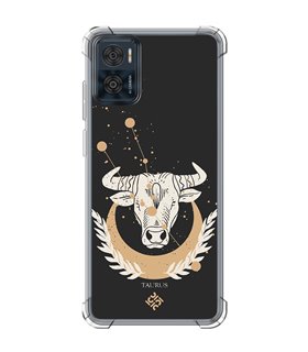 Funda Antigolpe [ Motorola Moto E22 ] Dibujo Zodiaco [ Signo Zodiacal - Tauro ] Esquina Reforzada Silicona 1.5