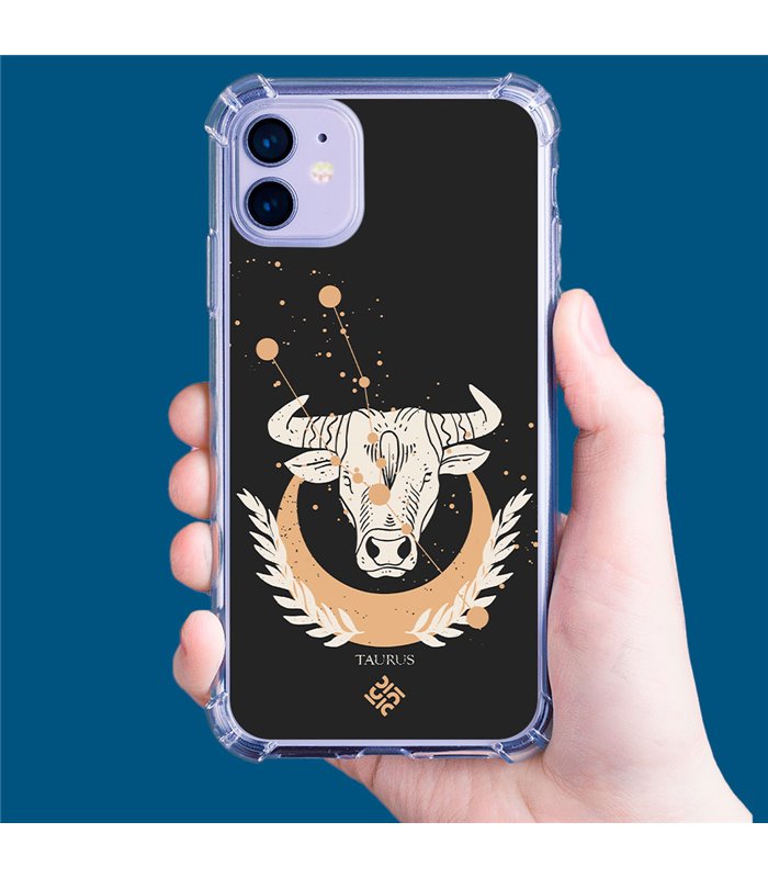 Funda Antigolpe [ Motorola Moto E22 ] Dibujo Zodiaco [ Signo Zodiacal - Tauro ] Esquina Reforzada Silicona 1.5