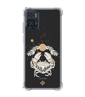 Funda Antigolpe [ Motorola Moto E22 ] Dibujo Zodiaco [ Signo Zodiacal - Cancer ] Esquina Reforzada Silicona 1.5