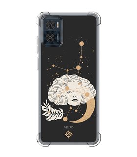 Funda Antigolpe [ Motorola Moto E22 ] Dibujo Zodiaco [ Signo Zodiacal - Virgo ] Esquina Reforzada Silicona 1.5mm