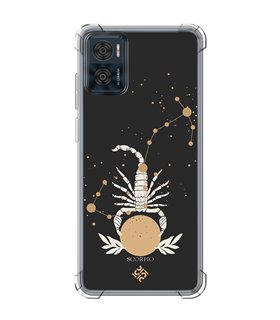 Funda Antigolpe [ Motorola Moto E22 ] Dibujo Zodiaco [ Signo Zodiacal - Escorpio ] Esquina Reforzada 1.5