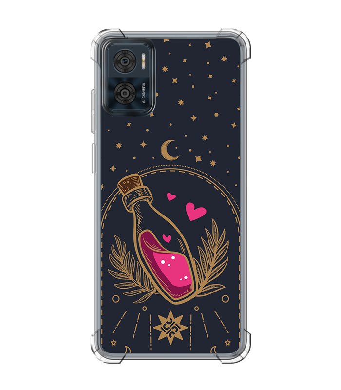 Funda Antigolpe [ Motorola Moto E22 ] Amor [ Pócima de Amor ] Esquina Reforzada Silicona 1.5mm