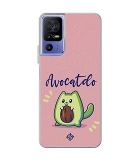 Funda para [ TCL 40 SE ] Dibujo Cute [ Avocatdo ] de Silicona Flexible para Smartphone