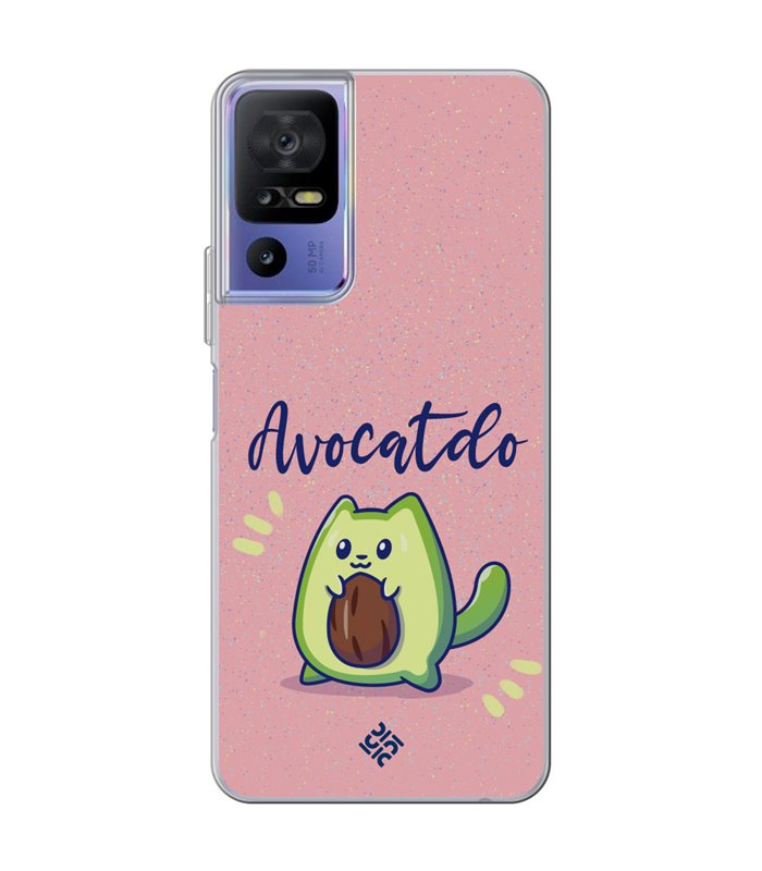 Funda para [ TCL 40 SE ] Dibujo Cute [ Avocatdo ] de Silicona Flexible para Smartphone