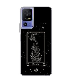 Funda para [ TCL 40 SE ] Dibujo Esotérico [ Carta del Tarot -  Death ] de Silicona Flexible para Smartphone