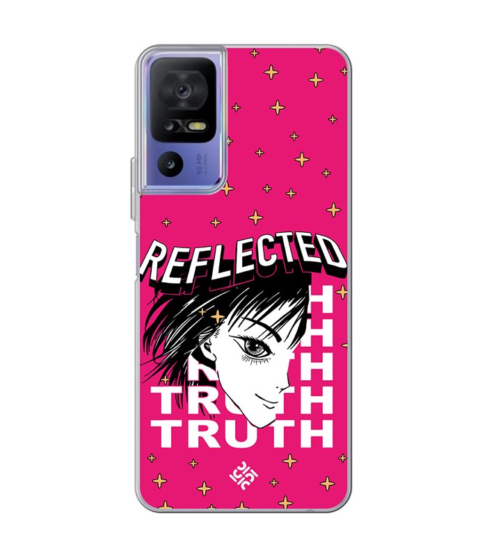 Funda para [ TCL 40 SE ] Dibujos Frikis [ Chica Manga Reflected Truth ] de Silicona Flexible para Smartphone