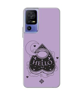 Funda para [ TCL 40 SE ] Dibujo Gotico [ Dieza de la Ouija - Hello ] de Silicona Flexible para Smartphone