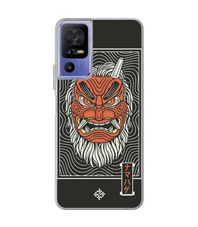 Funda para [ TCL 40 SE ] Dibujo Japones [ Demonio Namahage Japones ] de Silicona Flexible para Smartphone