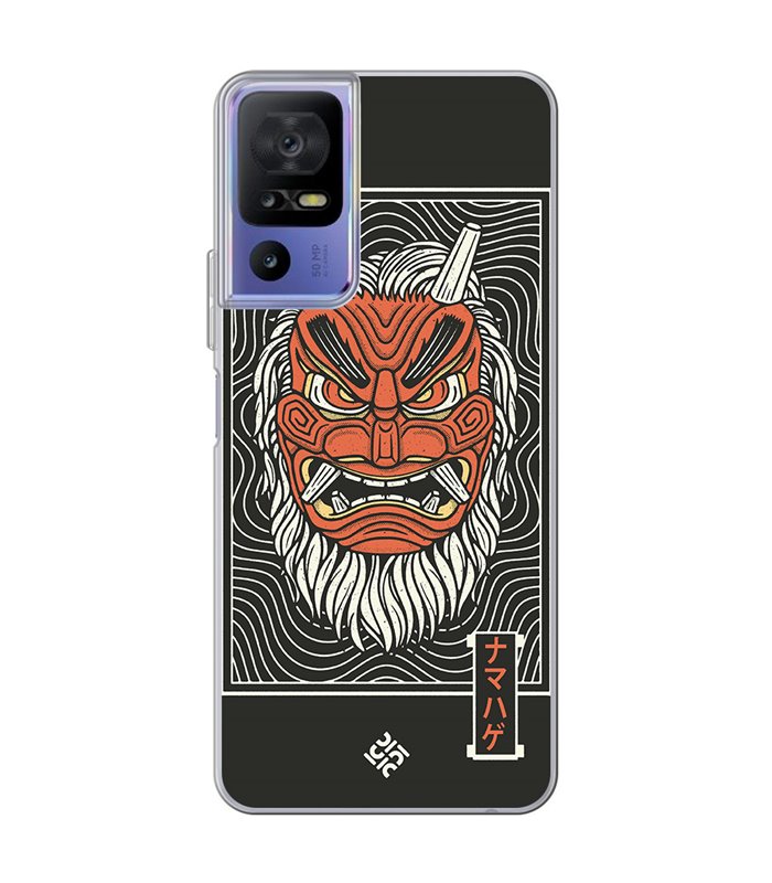 Funda para [ TCL 40 SE ] Dibujo Japones [ Demonio Namahage Japones ] de Silicona Flexible para Smartphone