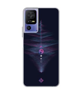 Funda para [ TCL 40 SE ] Diseño Música [ Dibujo Abstracto Música ] de Silicona Flexible para Smartphone