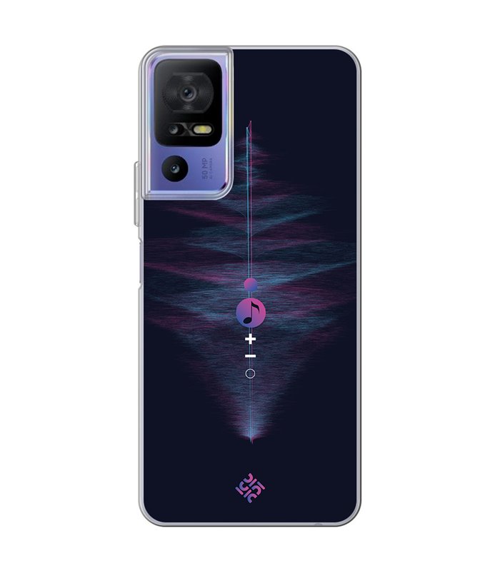 Funda para [ TCL 40 SE ] Diseño Música [ Dibujo Abstracto Música ] de Silicona Flexible para Smartphone