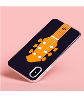 Funda para [ TCL 40 SE ] Diseño Música [ Mástil y Pala de Guitarra ] de Silicona Flexible para Smartphone