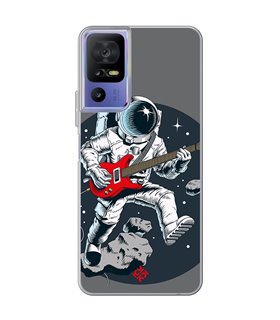 Funda para [ TCL 40 SE ] Diseño Música [ Guitarrista Espacial ] de Silicona Flexible para Smartphone