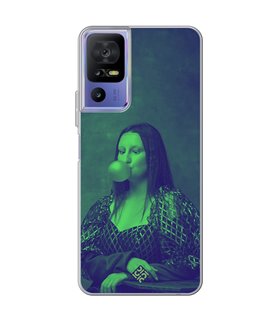 Funda para [ TCL 40 SE ] Dibujo Auténtico [ Mona Lisa Moderna ] de Silicona Flexible para Smartphone