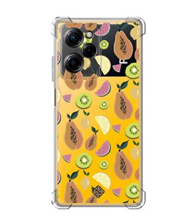 Funda Antigolpe [ POCO X5 Pro 5G ] Dibujo Auténtico [ Frutas- Papaya, Sandía, Kiwis y Limones ] Esquina Reforzada 