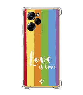 Funda Antigolpe [ POCO X5 Pro 5G ] Dibujo Auténtico [ Love is Love - Arcoiris ] Esquina Reforzada Silicona 1.5mm