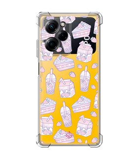 Funda Antigolpe [ POCO X5 Pro 5G ] Dibujo Cute [ Postres de Fresa En Rosa Pastel ] Esquina Reforzada 1.5mm