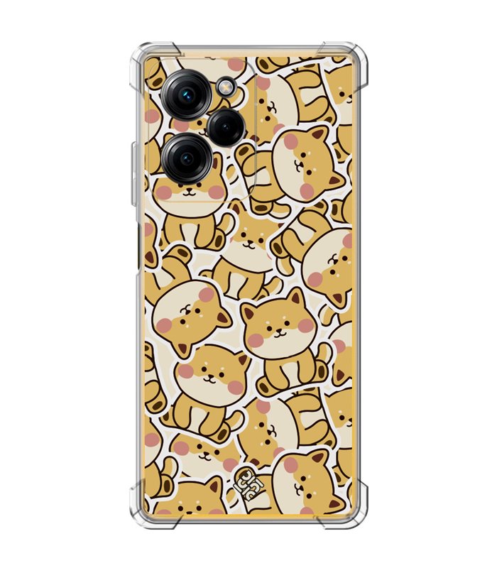 Funda Antigolpe [ POCO X5 Pro 5G ] Dibujo Cute [ Pegatinas Perrito Shiba ] Esquina Reforzada 1.5