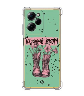 Funda Antigolpe [ POCO X5 Pro 5G ] Dibujo Frases Guays [ Botas Let Yourself Bloom ] Esquina Reforzada Silicona