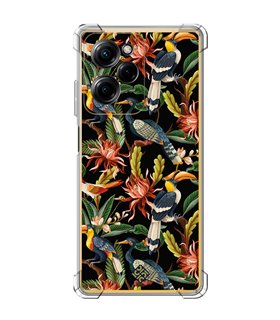 Funda Antigolpe [ POCO X5 Pro 5G ] Dibujo Mascotas [ Estampado Aves y Hojas y Flores Tropicales ] Esquina Reforzada 1.5