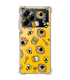 Funda Antigolpe [ POCO X5 Pro 5G ] Dibujo Mascotas [ Miel y Abejas ] Esquina Reforzada Silicona 1.5mm Transparente