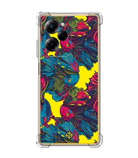 Funda Antigolpe [ POCO X5 Pro 5G ] Dibujo Auténtico [ Patrón de Pescado Betta ] Esquina Reforzada Silicona 1.5mm