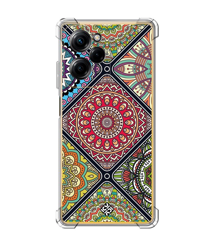 Funda Antigolpe [ POCO X5 Pro 5G ] Dibujo Auténtico [ Motivos Mandala ] Esquina Reforzada Silicona 1.5mm Transparente