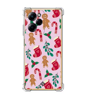 Funda Antigolpe [ POCO X5 Pro 5G ] Fondo Navidad [ Galleta Christmas Baston Caramelo ] Esquina Reforzada Silicona 1.5mm Transpar