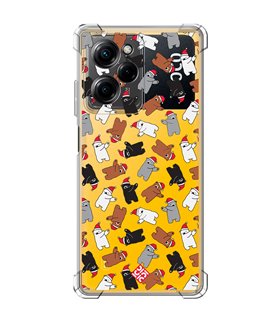 Funda Antigolpe [ POCO X5 Pro 5G ] Fondo Navidad [ Bear Dab ] Esquina Reforzada Silicona 1.5mm Transparente